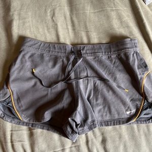 Nike grey Dri-Fit lined athletic shorts